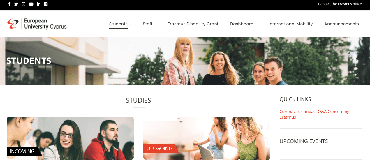 European University Cyprus (ERASMUS) - New Online Identity